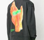 Толстовка men's off back large black Off-White, черный - фото 4