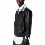 Кожаная куртка мужская черная Louis Vuitton, черный - фото 4