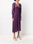 ROTATE платье миди с принтом, фиолетовый - фото 3