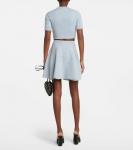 Укороченный шерстяной свитер ALAÏA, синий - фото 3