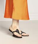 Шлепанцы кожаные Tory Burch Miller Pave, черный - фото 2