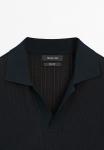 Поло Massimo Dutti SHORT SLEEVE JACQUARD, Dark Blue - фото 9