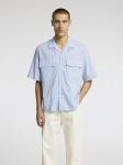 Рубашка на пуговицах Comfort fit SELECTED, синий/белый - фото