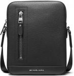 Сумка Michael Kors Hudson Vertical Zip Flight Bag, Light Gunmetal Hardware/Black - фото