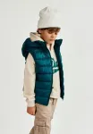 Стеганый жилет со съемным капюшоном Minoti, Teal - фото 2