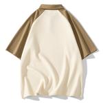 Унисекс поло из хлопка, светло-голубой/абрикосовый бежевый - фото 7