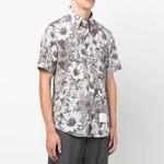 Серая мужская рубашка THOM BROWNE, серый - фото 5