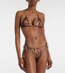 Бикини топ с эффектом обманки Jean Paul Gaultier, Black/Brown - фото 2