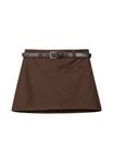 Юбка Stradivarius SMART WITH BELT, Dark Brown - фото 5