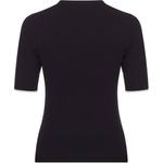 Трикотажная футболка Valentino черная женская - фото 3