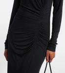 Желина собранное джерси макси-платье Marant Etoile, черный - фото 5