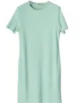 Шерстяное мини-платье с короткими рукавами Auralee, зеленый - фото 2