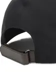 Бейсболка с логотипом на ремешке Canali, черный - фото 2