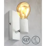 Бра BK_DS1359 Настенный светильник для помещения, ретро, патрон E27, белый E27 1 шт. Настенный светильник, винтаж, светильник для прихожей, без лампы (макс. 60 Вт) B.K.Licht, белый - фото 3
