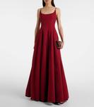 Платье Joy из хлопка с плиссировкой Staud, Pomegranate - фото 2