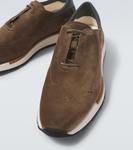 Замшевые кроссовки Berluti, Kaki - фото 3