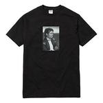 Футболка ss17 michael jackson tee black printing short sleeve Supreme, черный - фото