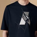 Футболка мужская темно-синяя Hermes, темно-синий - фото 3