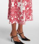 Платье миди из жаккарда Etro, бордовый - фото 5