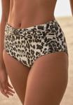 Низ бикини Next TWIST FRONT HIGH WAIST, Grey Cream Leopard/Grey - фото 2