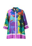 Блуза Ulla Popken PATCHWORK LEAF, Fuchsia/Multi-Coloured - фото 6