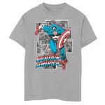 Футболка с рисунком Капитана Америки из комиксов Marvel 8–20 для мальчиков Licensed Character - фото