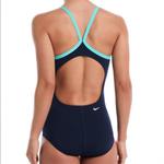 Купальник слитный One piece Nike, темно-синий - фото 3