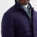 Утепленная рубашка-куртка Brunello Cucinelli, индиго - фото 7