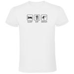 Футболка Kruskis Sleep Eat And Smash, белый - фото