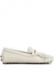 Лоферы с бахромой TOD'S, белый - фото