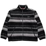 Куртка Supreme Stripe Zip Up Fleece Jacket, Black - фото