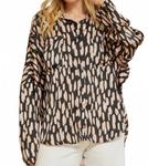 Natasha Tunic Top In Black Mocha ANDREE BY UNIT - фото