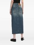 Джинсовая юбка миди MSGM, синий - фото 4