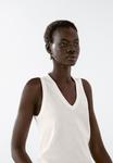 Топ SLEEVELESS Massimo Dutti, белый - фото 3