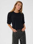 Футболка Linda с рюшами KAFFE, Black Deep - фото