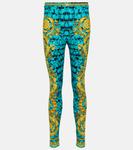 Леггинсы из джерси Regalia Baroque Versace, Glacier Green+Black+Gold - фото