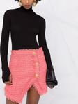 Balmain твидовая мини-юбка, розовый - фото 5