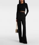 Укороченный кардиган ребристой вязки Dolce&Gabbana, черный - фото 2