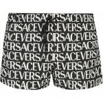 Логотипные плавательные шорты со шнурком VERSACE, черный - фото