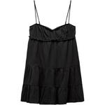 Футболка-слайп женская черная ZARA - фото