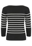 Джемпер Kaffe Jumper, Black W Chalk Stripe/Black - фото 6
