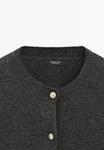 Кардиган Massimo Dutti Cardigan, Dark Grey - фото 7