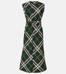 Платье миди из шерсти в клетку Burberry Burberry, Ivy Ip  Check - фото