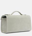 Симметричная замшевая сумка-тоут Savette, Mist - фото 4