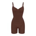 Боди до средины бедра SKIMS Seamless Sculpt, цвет Cocoa - фото