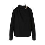 Блузка Bottega Veneta Draped Blouse 'Nero' - фото