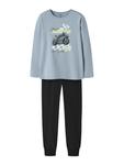NAME IT Пижама в цвете Dusty Blue, Black - фото