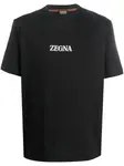 Футболка с логотипом Zegna, черный - фото