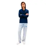 Поло с длинным рукавом Tommy Jeans Placket Slim Fit, синий - фото 5