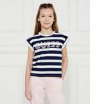 Футболка детская Guess в полоску, синий / белый - фото